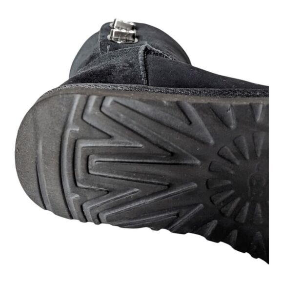 UGG Short Turnlock Rhinestones "Black" Winter Boot Size 6 - Picture 10 of 11